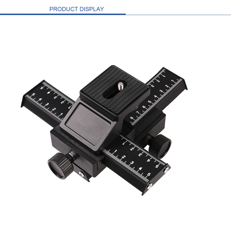 Two-Way Macro Frame Four-Dimensional Macro Tripod Head Fine-Tuning Long-Shaped Tripod Head for Macro Shooting Two-Way Macro Frame Four-Dimensional Macro Tripod Head Fine-Tuning Long-Shaped Tripod Head for Macro Shooting